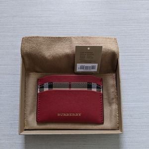 NWT Burberry Horseferry Check Izzy Card Case